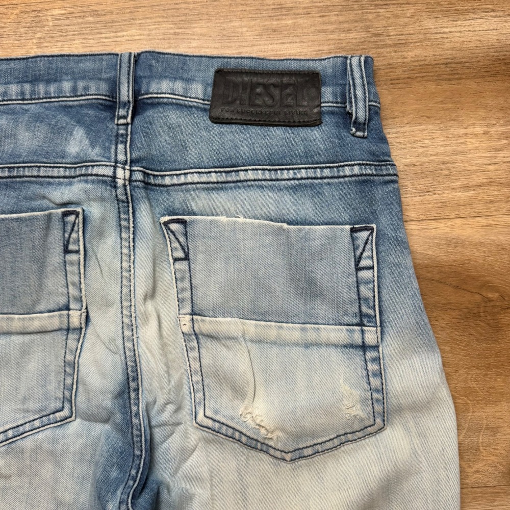 Diesel D-Amny-X Jeans Mens 27 Light Wash Blue Skinny Fit Stretch Denim 069LH - Picture 13 of 16